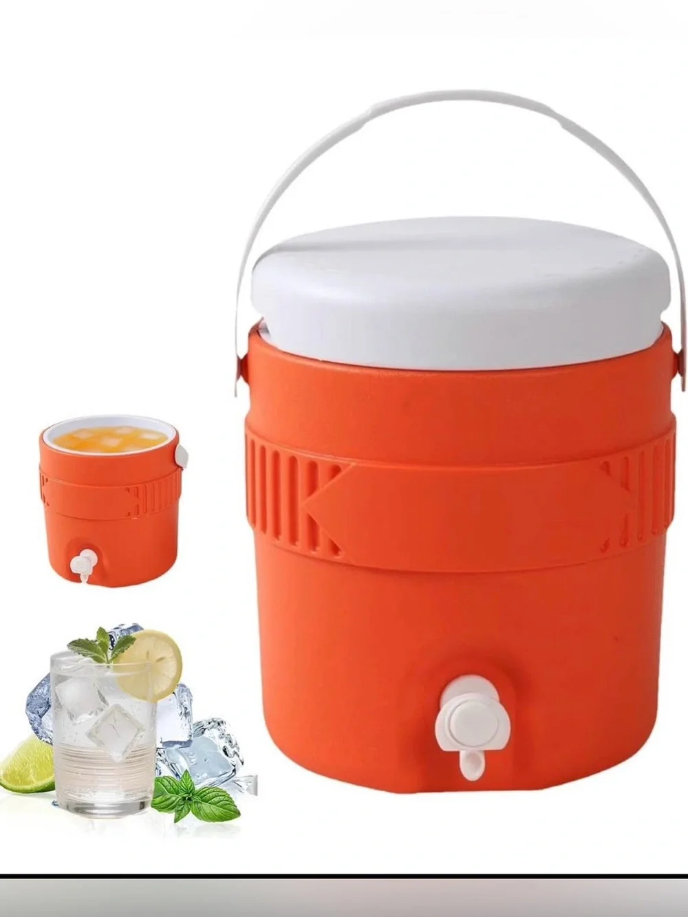 1 Gallon Portable Sports Cooler Water Drink Beverage Dispenser (Orange)